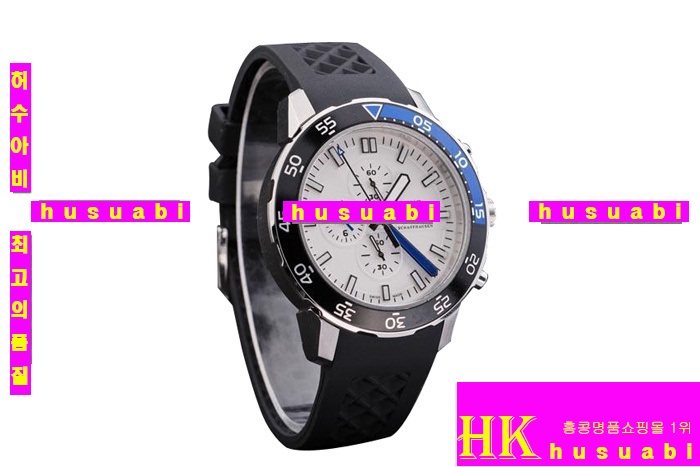 ���̴������� �����ð� Replica IWC Schaffhausen Blue Bezel Men Japanese Quartz 44 x 51 mm. YC010-26